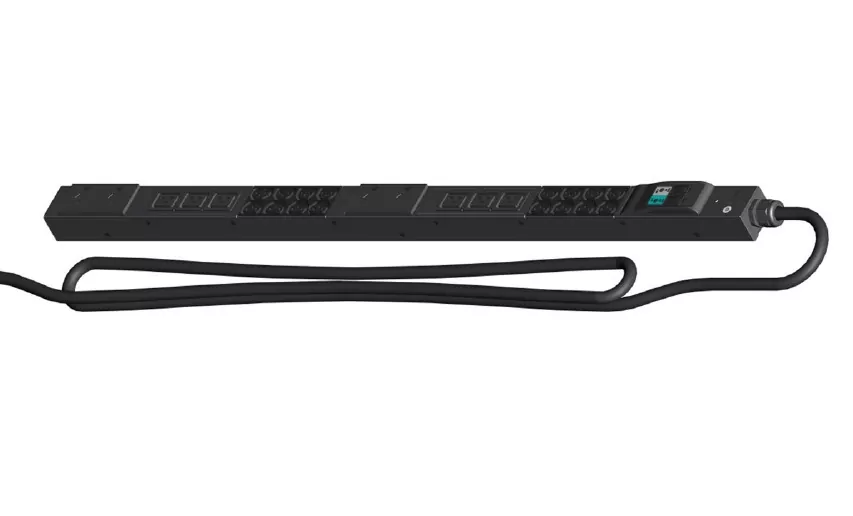 Enlogic PDU | 16 + 6 + 4 Outlets | IEC C13 C19 & 3 Pin | Single Phase 1.1m Vertical image