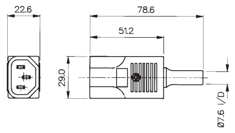 10A C14 IEC plug White - European - Image 2