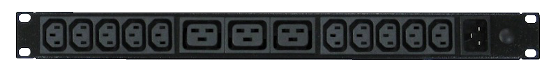 Power Strip 10+3 Outlets | IEC C13+C19 | 19in 1RU Horizontal Rack Mounted image
