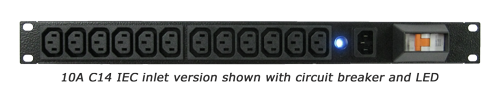 Power Strip 12 Outlets | IEC C13 | 19in 1RU Horizontal Rack Mounted image
