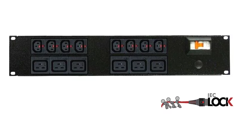 Power Strip 8+6 Outlets | IEC-Lock C13+C19 | 19in 2RU Horizontal Rack Mounted image