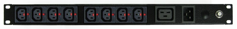 Power Strip 9 Outlets | IEC-Lock C13 & C19 | 19in 1RU Horizontal Rack Mounted image