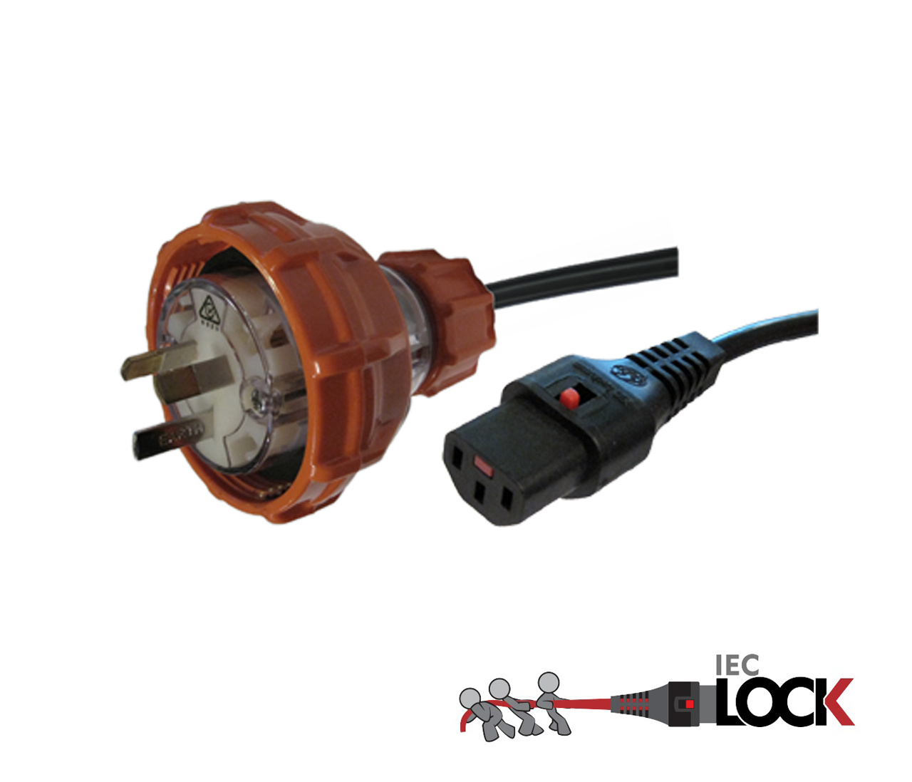 Custom Cable: Fitted 56P310 to Moulded C13-Lock, Black (1mm2) image