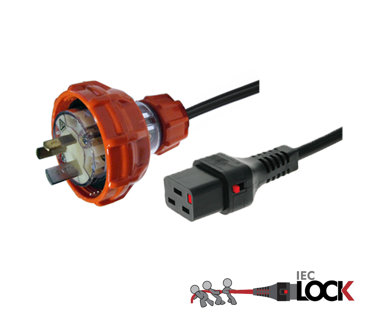 Custom Cable: Fitted 56P315 to Moulded C19-Lock, Black image