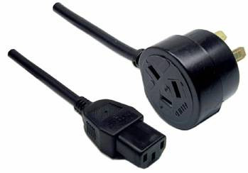 3 pin Tapon to C13, Black image