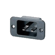 16A C20 IEC screw Mt 6.3QC horizontal mount inlet image