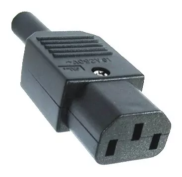 10A C13 IEC socket Black – Asian (quality brand) UL, VDE & ENEC Approvals image
