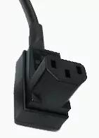 10A C13 IEC bottom entry low profile socket Black image