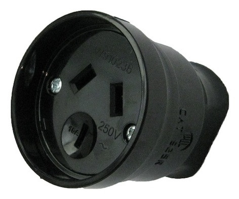 10A 3 pin socket Black – PDL925R image