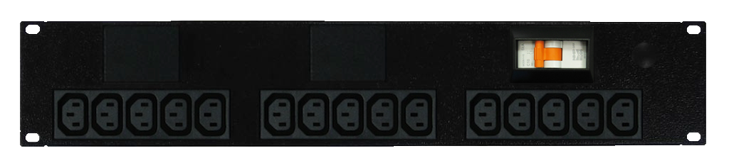 Power Strip 15 Outlets | IEC C13 | 19in 2RU Horizontal Rack Mounted image
