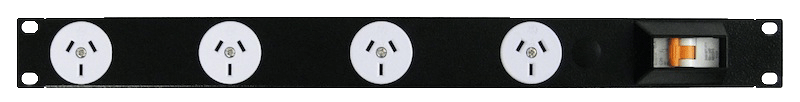 Power Strip 4 Outlets | 3pin | 19in 1RU Horizontal Rack Mounted image