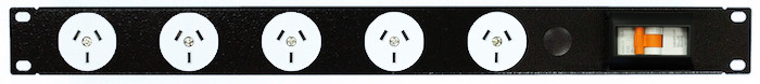 Power Strip 5 Outlets | 3pin | 19in 1RU Horizontal Rack Mounted image