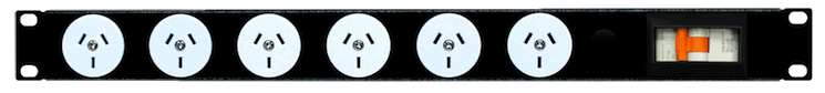 Power Strip 6 Outlets | 3pin | 19in 1RU Horizontal Rack Mounted image