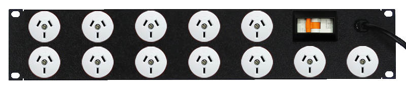 Power Strip 12 Outlets | 3pin | 19in 2RU Horizontal Rack Mounted image