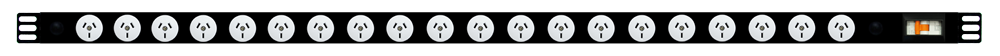 Power Strip 20 Outlets | 3pin | 1.3m Vertical Rack Mounted image