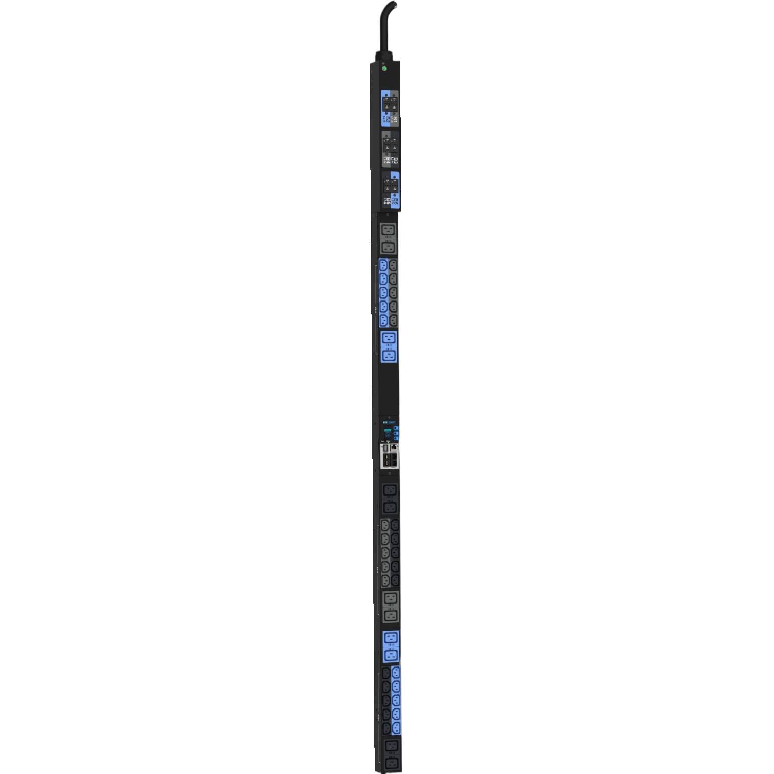 Enlogic Edge Series Input Metered iPDU, 32A Single Phase Vertical, (30) C13, (12) C19 outlets image