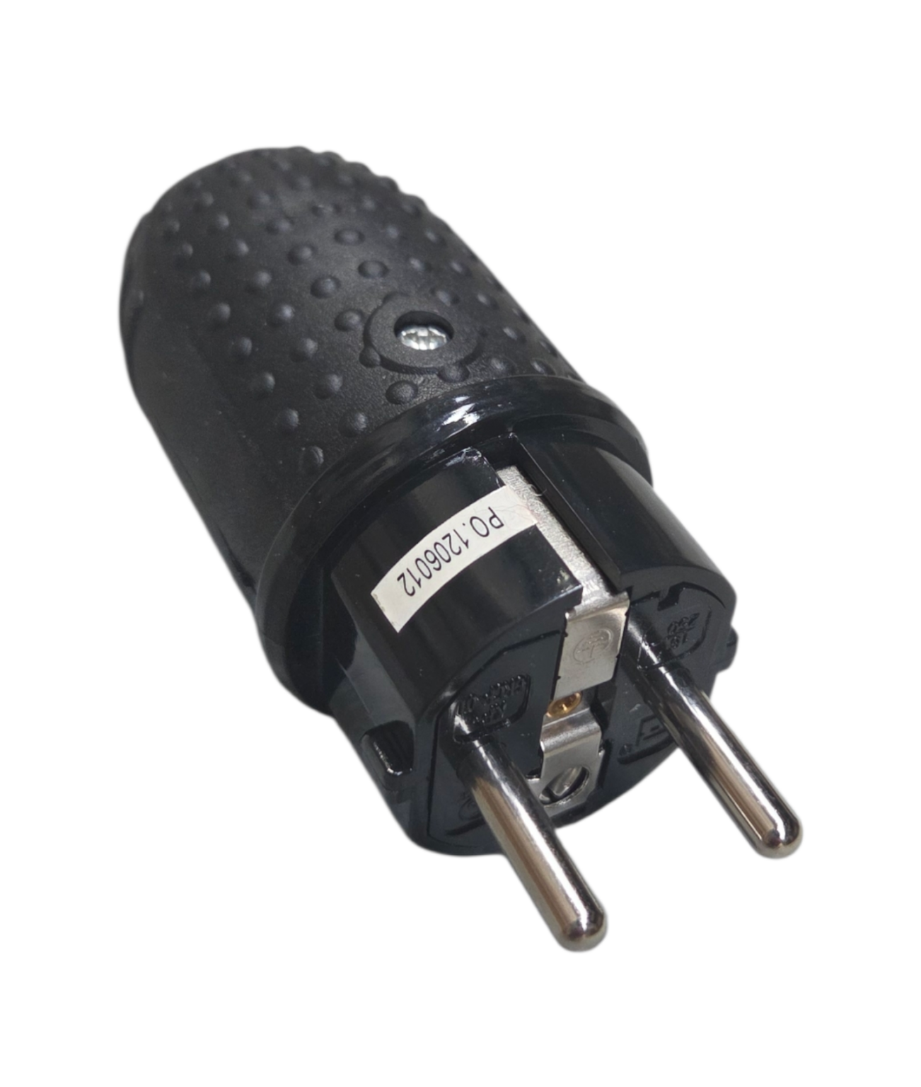 Schuko back entry plug, Black | RackPower | Rack Mounted Power Solutions