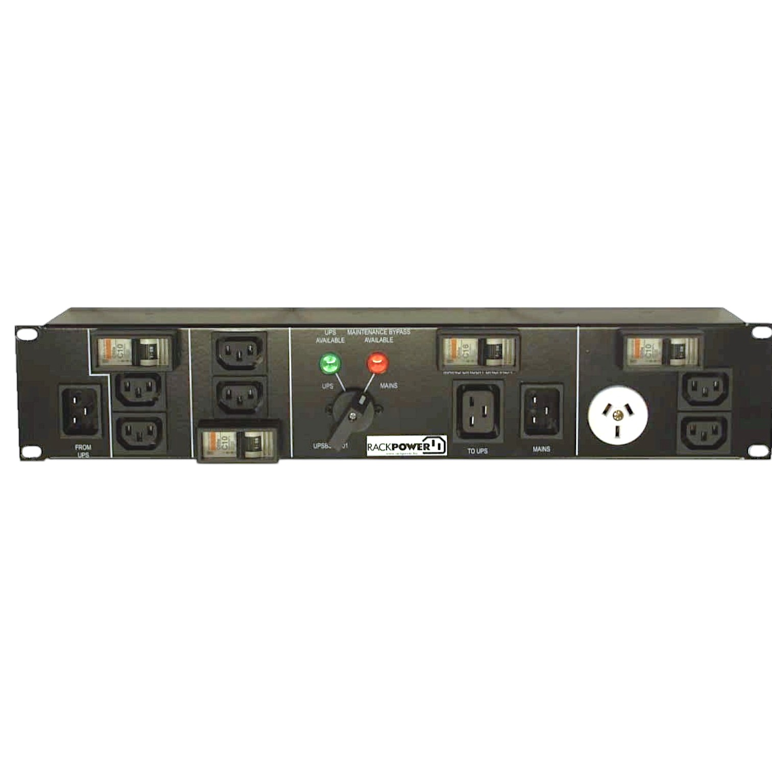 UPS Bypass Switch, 0-3 kVA, 16A, 19″ 2U mounting image