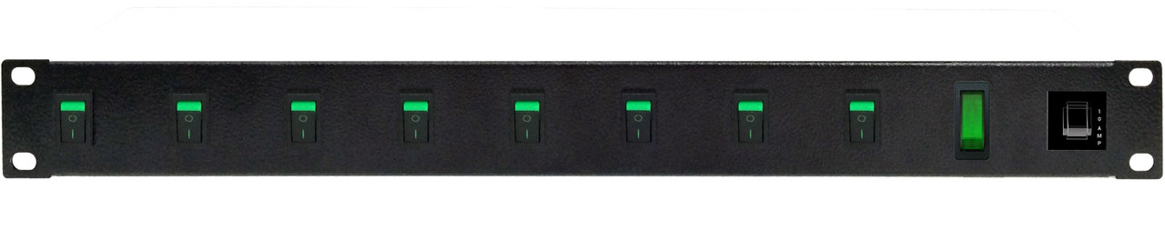 Power Strip 8 Outlets | IEC C13-Lock Individually Switched | 19in 1RU Horizontal Rack Mounted - Image 3